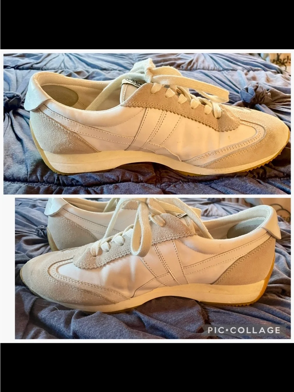 Tory Burch Hank Suede-Trim Sneakers- Sz. 9.5